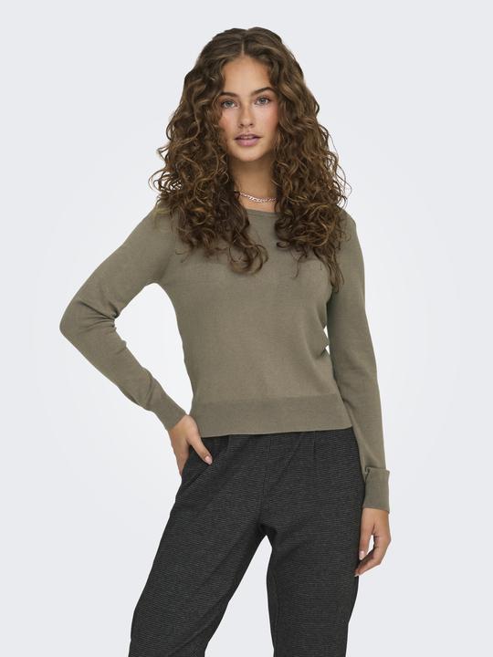 Produktbild Only Normal geschnitten Rundhals Gerippte Ärmelbündchen Pullover Strickpullover (XL)