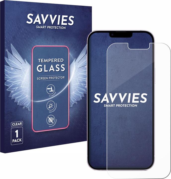 Actual product image Savvies Tempered Glass (1 Piece, Apple iPhone 14 Plus)