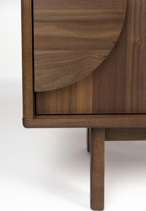 Actual product image Zuiver Sideboard Groove 2 Doors Walnut (82 x 40 x 58 cm)