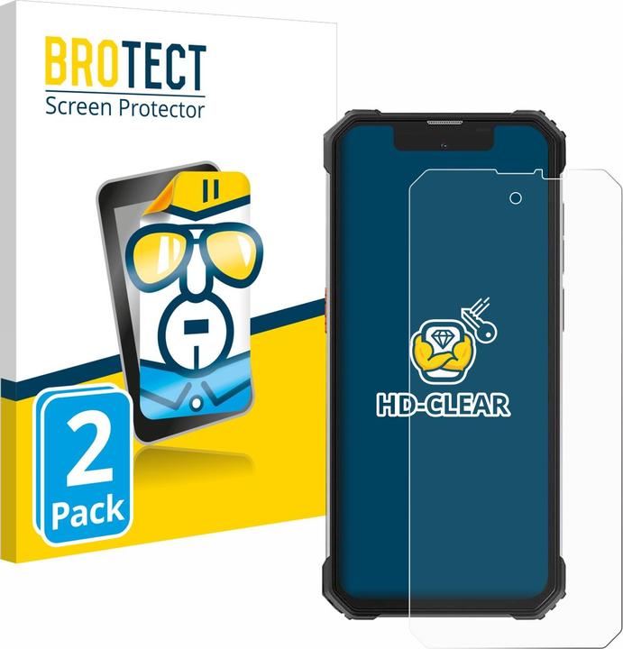 Actual product image BROTECT Screen Protector Clear (2 Piece, Blackview BV8900)