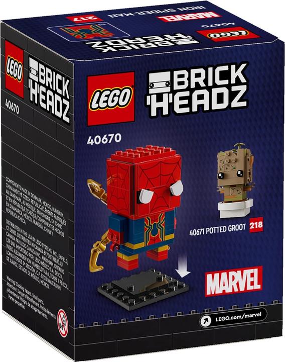 Actual product image LEGO BrickHeadz Iron Spider-Man (40670, LEGO Brickheadz)