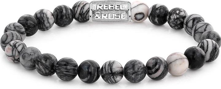 Image du produit Rebel Rose - Beaded braceletack Wolf RR-80032-S - Dimension : 19 cm - L (M) (20 cm, Acier inoxydable)