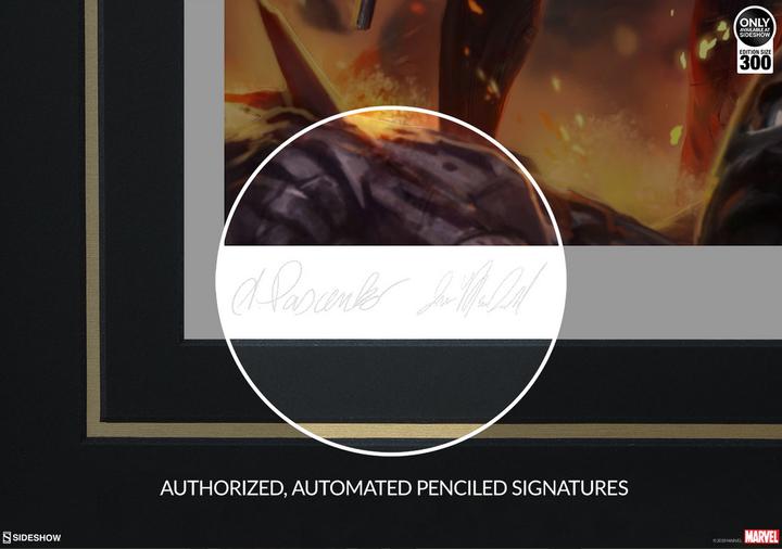 Actual product image Sideshow Marvel Comics art print "Captain America & Black Widow" 61 x 46 cm - unframed