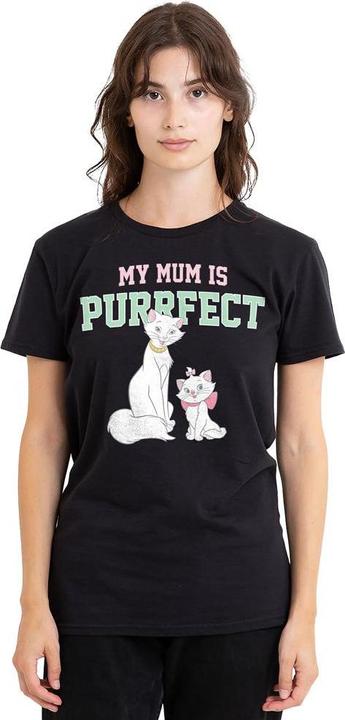 Actual product image Disney Unisex Adult My Mum Is Purrfect Duchess & Marie Mothers Day T-Shirt (XL)