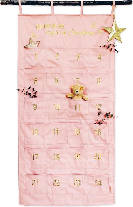 Valeurs nutritives et ingrédients Papierdrachen Tapisserie calendrier de l'Avent rose & or
