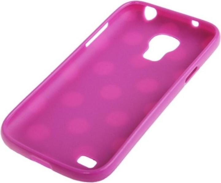 Actual product image König Design Protective cover dots TPU Case for mobile Samsung Galaxy S4 mini i9190 purple/white (Samsung Galaxy S4 mini)