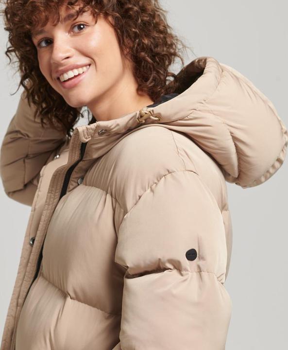 Produktbild Superdry lange daunenjacke mit kapuze, damen (XL)