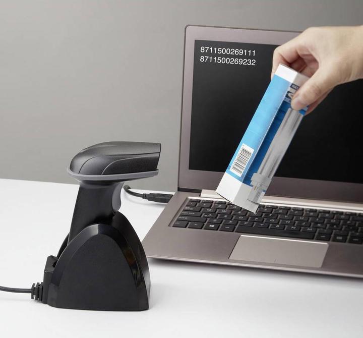 Actual product image Renkforce 1D Wireless Barcode Scanner i, Laser, USB Kit (1D barcodes)