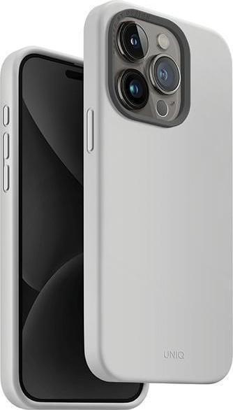 Image du produit Uniq étui Lino Hue iPhone 15 Pro 6.1" Magclick Charging jasnoszary/chalk grey (Apple iPhone 15 Pro)