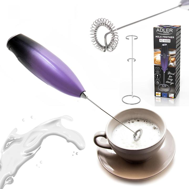Produktbild Adler AD 4499 Milk frother with a stand, Black/Purple