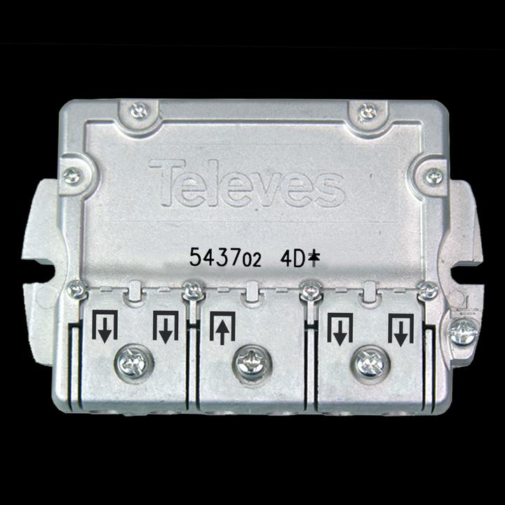 Actual product image Televes EFV 4 4-way Easy-F distributor 5-2400 MHz 9dB (9.30 dB, Manifolds and Branchers)