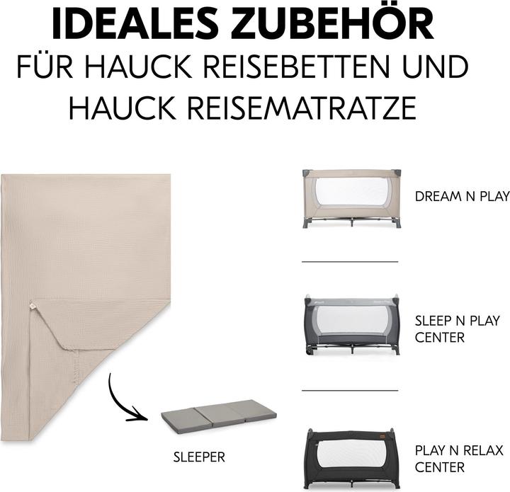 Produktbild Hauck Travel Bed Mattress Cover Beige (60 x 120 cm)