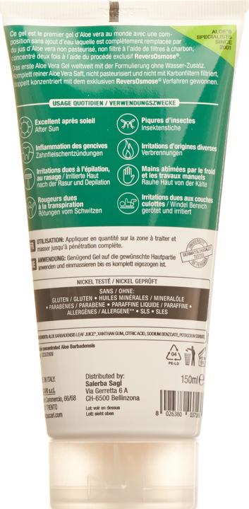Immagine prodotto Zuccari vero gel di aloe (Crema corpo, 150 ml)