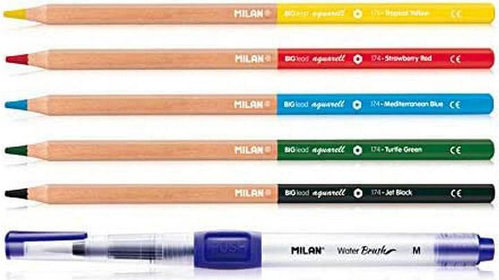 Produktbild Wasserpinsel + 5 Aquarellstifte (Bunt, 1 x)