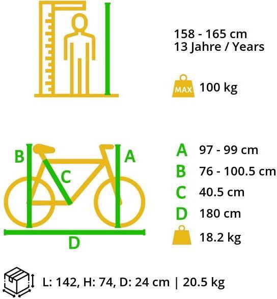 Actual product image Bikestar Hardtail mountain bike (41 cm)