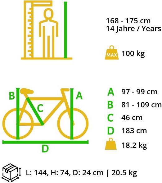 Produktbild Bikestar Hardtail Mountainbike (46 cm)