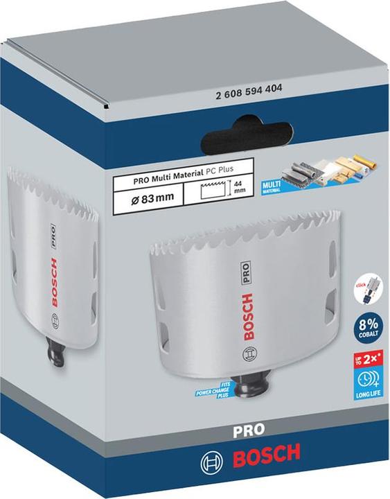 Immagine prodotto Bosch Professional Zubehör Anello per sega HSS-Co Bi-metallo SDS-Click (83 mm)
