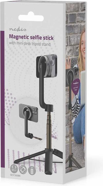 Image du produit Nedis Selfie Stick Bluetooth - Version Bluetooth : 5.0 - Taille maximale de l'écran : 7" - Longueur pliée