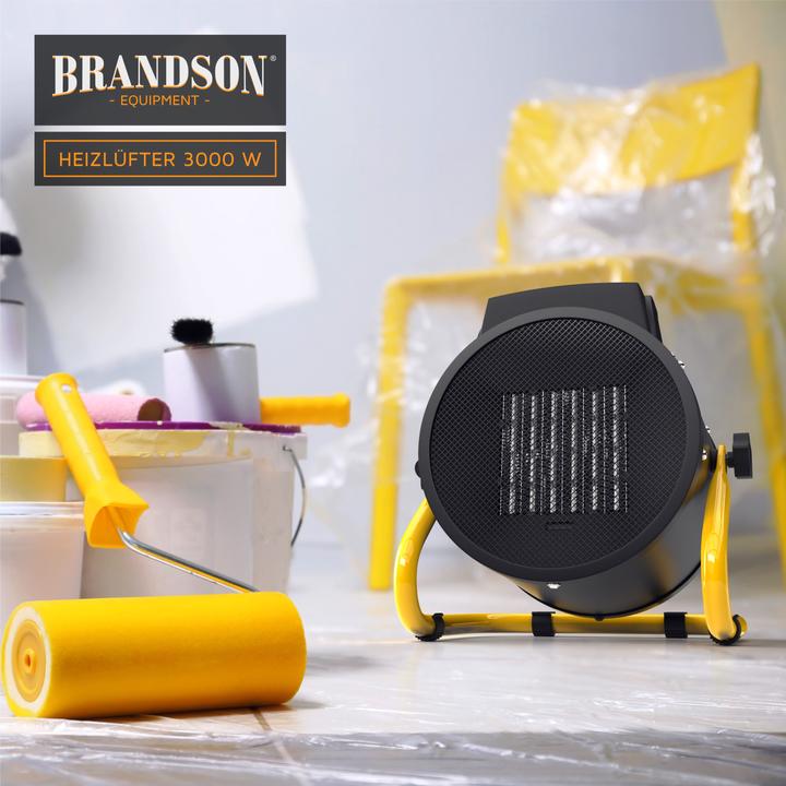 Produktbild Brandson Heizlüfter 3000 Watt, Heizgebläse 3 kW, Keramik Elektroheizgebläse für Baustelle, Keramikheizlüfter (3000 W)