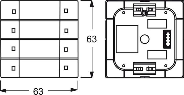 Produktbild Busch-Jaeger Busch-Jäger Bedienelement, 4/8-fach Multifunktion/Farbkonzept 6127/02-884