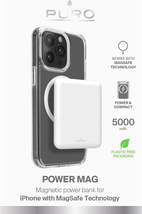 Produktbild Puro Drahtlose Powerbank IncPower MagInc 5000 mAh (5000 mAh, 15 W, 5 Wh)