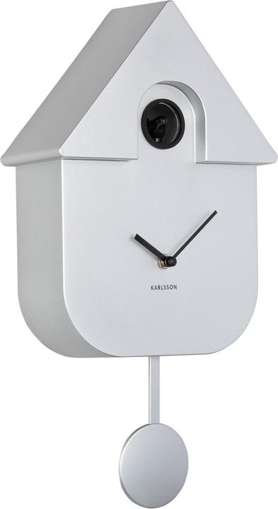 Karlsson Horloge murale Modern Cuckoo Metallic Silver
