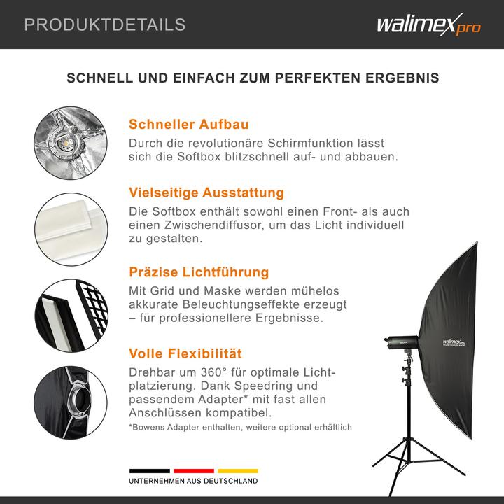 Produktbild Walimex pro Studio Striplight 40x180 Profoto (Softbox)
