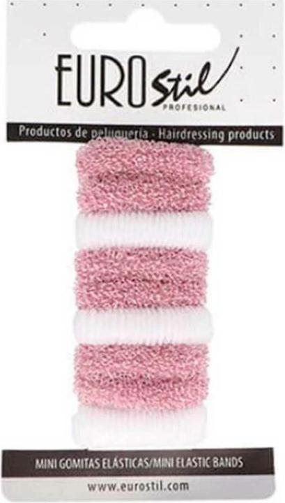 Caso Eurostil Haarschmuck: Haargummis, Mini Pink, Weiss (Haargummi)