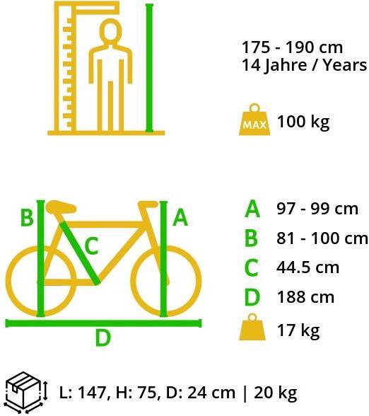 Actual product image Bikestar Fully mountain bike (45 cm)