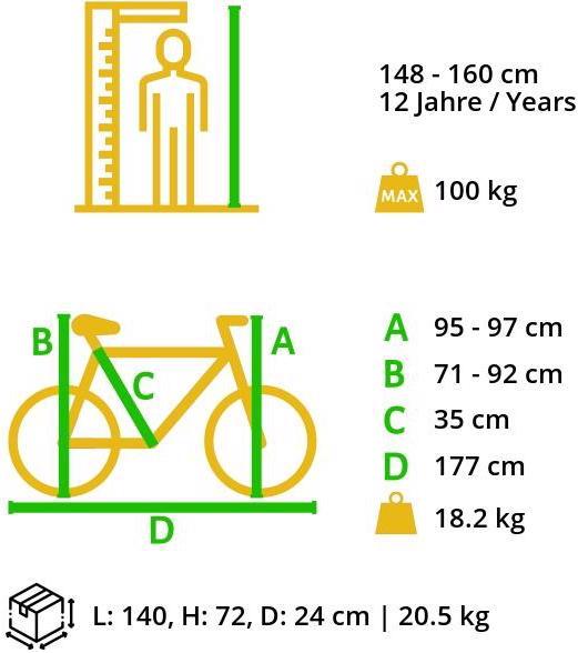 Image du produit Bikestar Vélo de montagne Hardtail (36 cm)