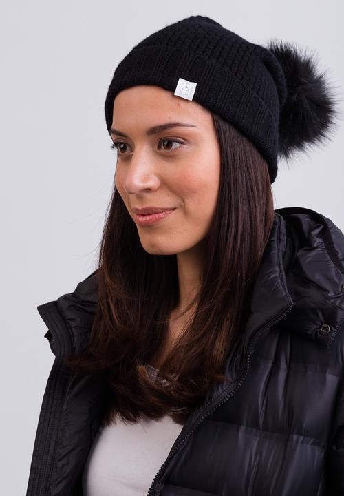 Image du produit Cash-Mere Kaschmir Mütze mit Bommel (Taille unique)
