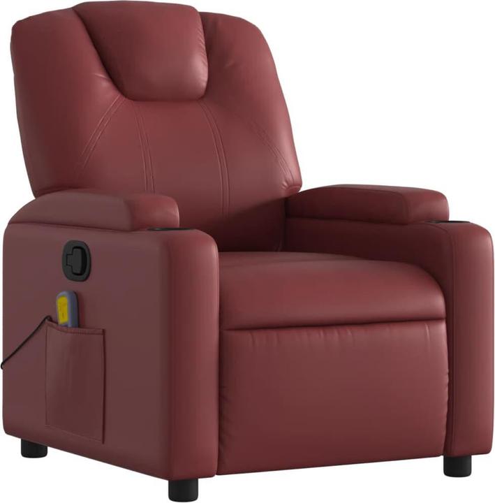 Image du produit VidaXL Fauteuil de massage vin rouge similicuir,Couleur : vin rouge,Matériaux