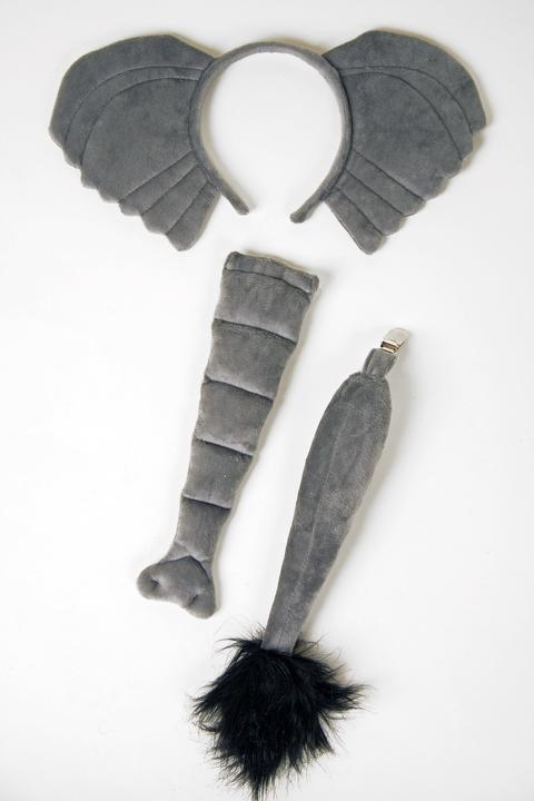 Actual product image Festartikel Müller Elephant set: Headband with ears, trunk, tail
