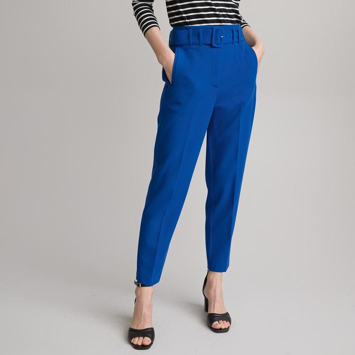 La Redoute Collections Röhrenhose mit Gürtel