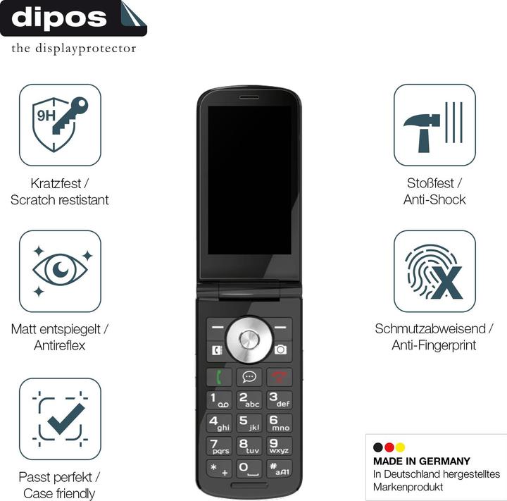 Actual product image Dipos Anti-Shock Screen Protector Matte (1 Piece, Emporia TouchSmart)