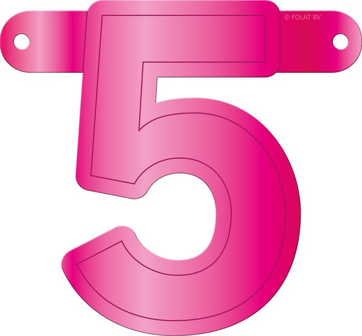 Folat Banner with 5 letters magenta