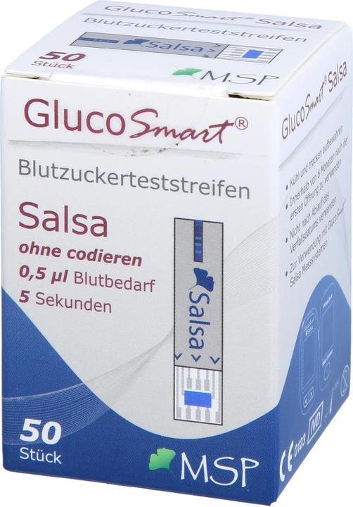 Produktbild Gluco Smart GlucoSmart Salsa Blutzuckerteststreifen Dose, 50 St TTR (Teststreifen)