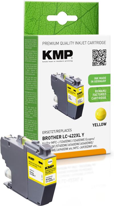 KMP Cartuccia Brother MFC-J5340DW LC422XLY giallo 1500S. 20ml rigenerata