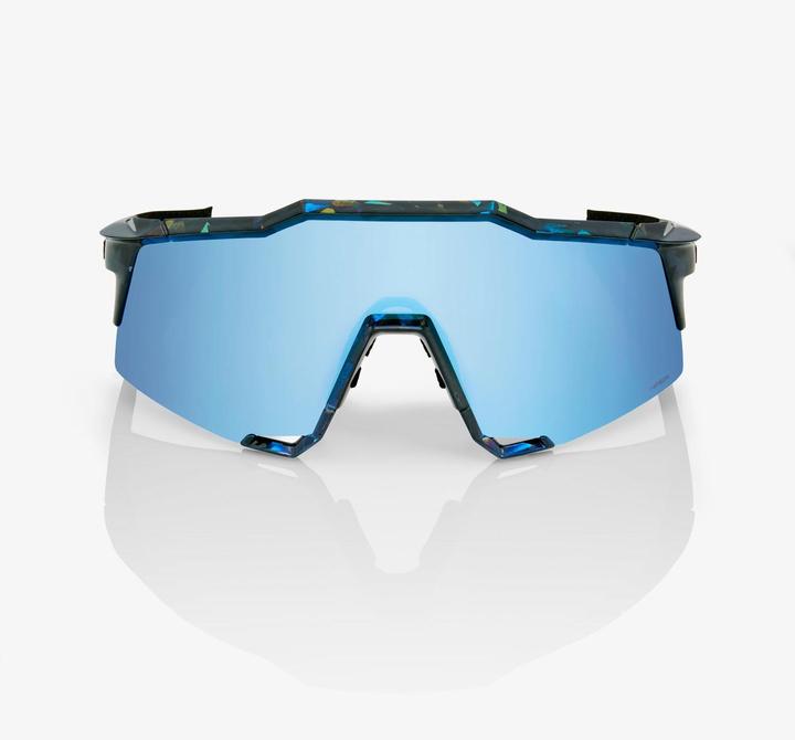 Actual product image 100% Glasses Speedccraft -Black Holographic -Hiper Blue Multilayer Mirro (Black, Ice blue)