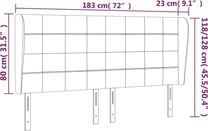 Produktbild VidaXL Kataleya (183 x 23 x 88 cm)