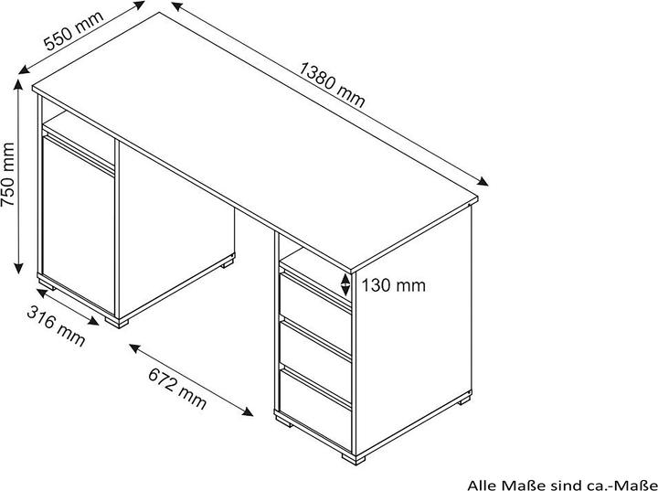 Produktbild ByLiving Lobo (138 x 55 x 75 cm)