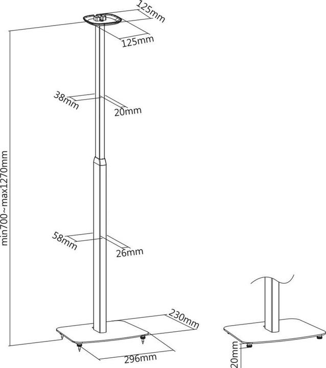 Produktbild myWall HS11L (1 Paar, Ständer, Höhenverstellbar)