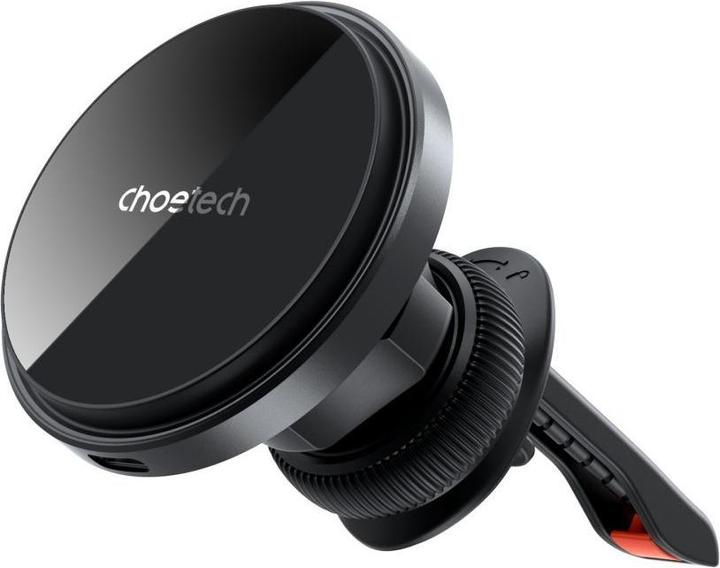 Produktbild Choetech T204-F magnetische Autohalterung mit 15 W kabellosem Laden – Schwarz