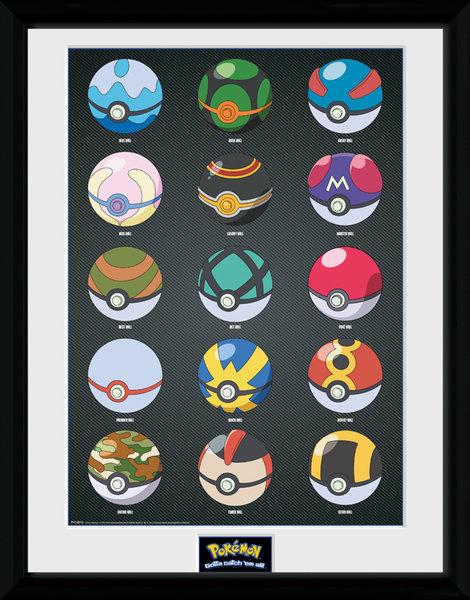 Actual product image GB Eye Pokemon Framed Poster - Pokeballs (30 x 40 cm)