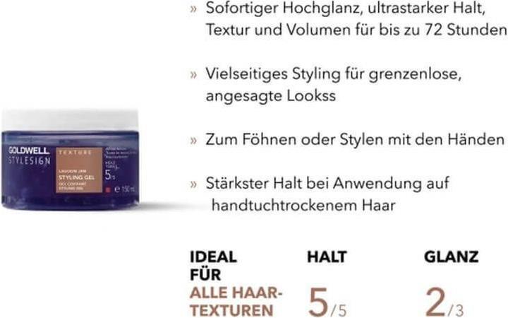 Nutritional values and ingredients Goldwell Lagoom Jam (Hair gel, 150 ml)