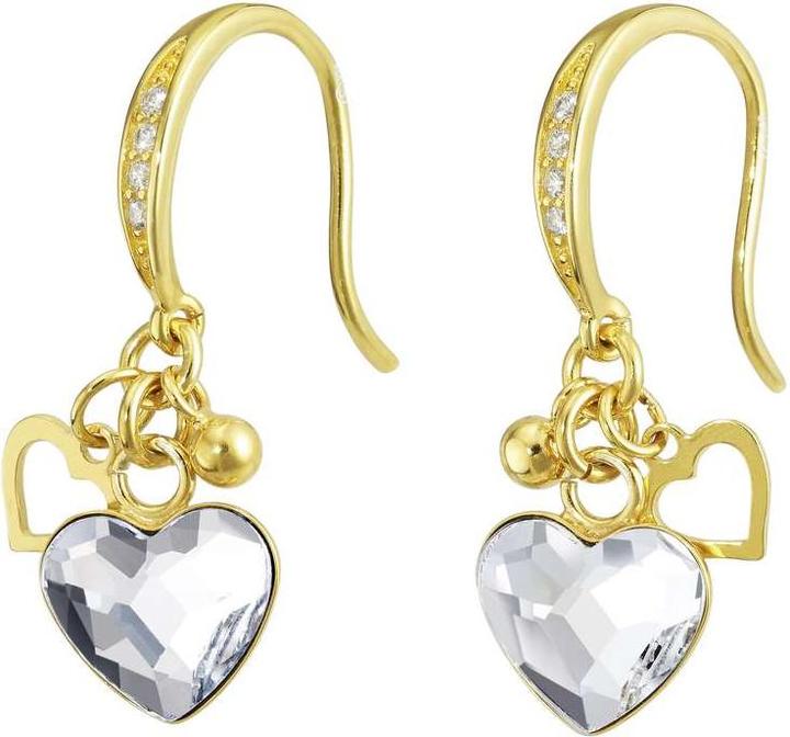 Bijouteria Ohrhänger (Silber 925, Gold-Beschichtung (vergoldet), Premium Kristall)