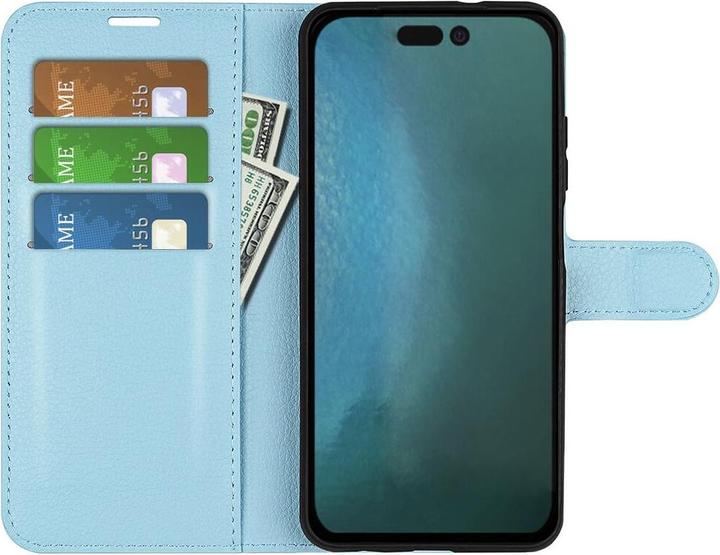 Actual product image Cover-Discount iPhone 14 Plus - Leather Case Cover light blue (Apple iPhone 14 Plus)