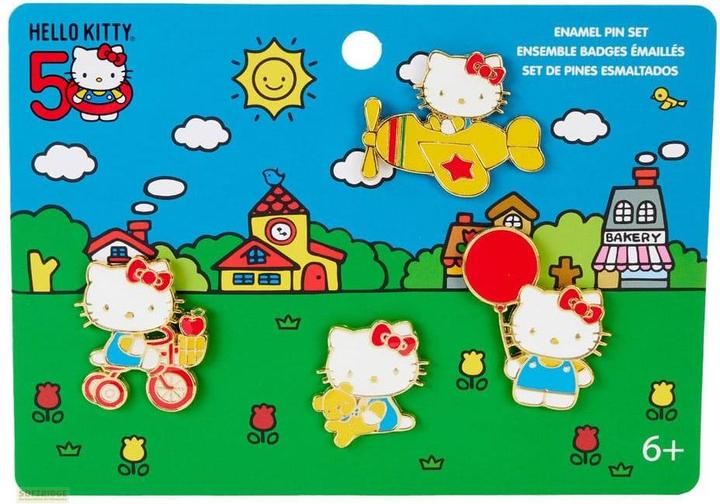 Produktbild Loungefly Hello Kitty by Pin Ansteck-Pins 4er-Set 50th Anniversary 3 cm