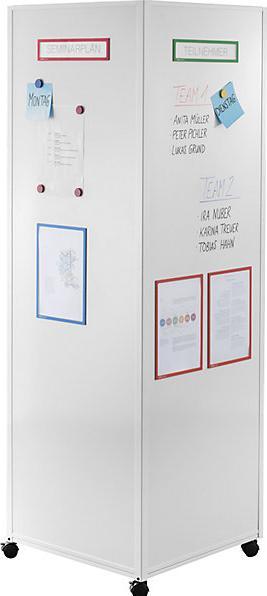 Actual product image eurokraft basic Display column, with 4 double swivel castors with wheel stops,.