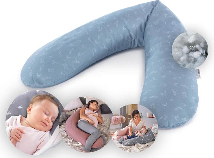 Actual product image Theraline Nursing pillow "The Original" with polyester hollow fibre filling incl. cover 190 cm (38 cm)